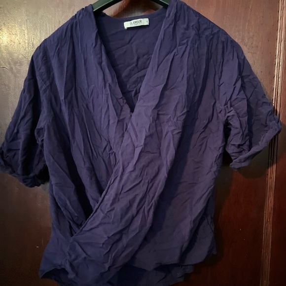 DARK purple top glamour studio M - Picture 1 of 4